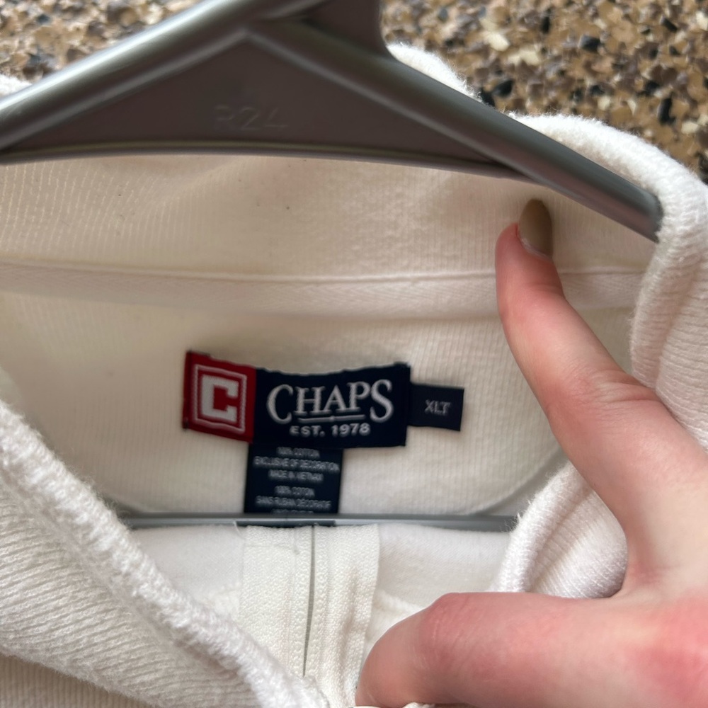 Chaps Cream Quarter-Zip Pullover - image 2